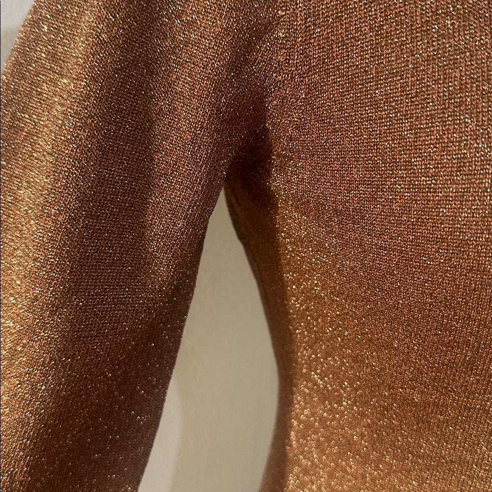 Ronny Kobo X RTR Sheer Metallic Dress Size: M - Picture 7 of 9